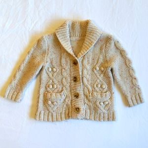 joe fresh beige multi bobble knit shawl collar grandpa cardigan 18 months baby